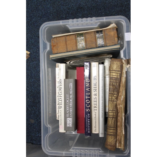 199h - Box containing books to include The Illustrated History of Scotland by Lomond, The Illustrated Book ... 