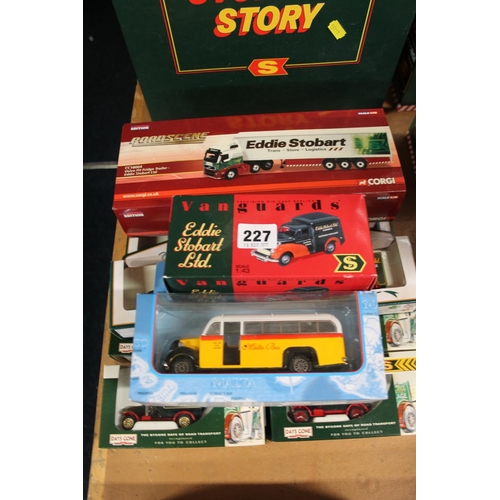 227 - Eddie Stobart models to include a Volvo fridge trailer, Days Gone, and others.