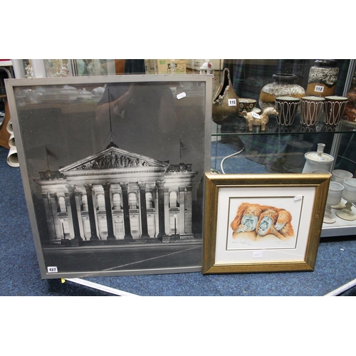 427 - Framed print of The Commercial Bank of Scotland 60cm x 52cm and STEPHEN GAYFORD, Togetherness, print... 