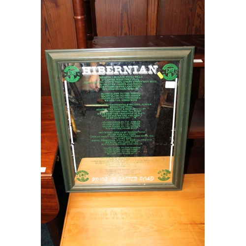 831 - Hibernian, Pride of Easter Road, wall mirror, 60 x 50cm.