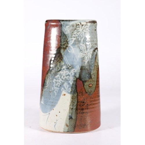 114 - Studio Pottery vase by Celia Allen circa 1970, 24cm tall.