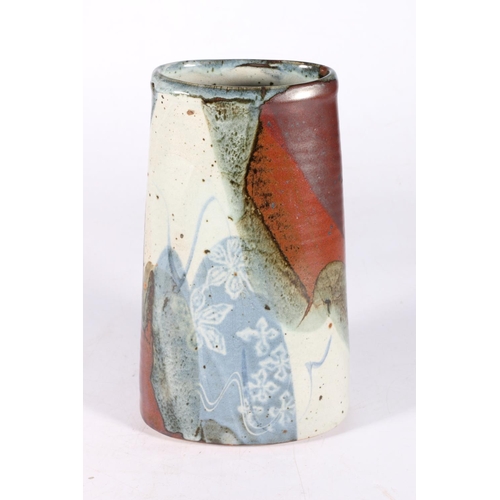 114 - Studio Pottery vase by Celia Allen circa 1970, 24cm tall.