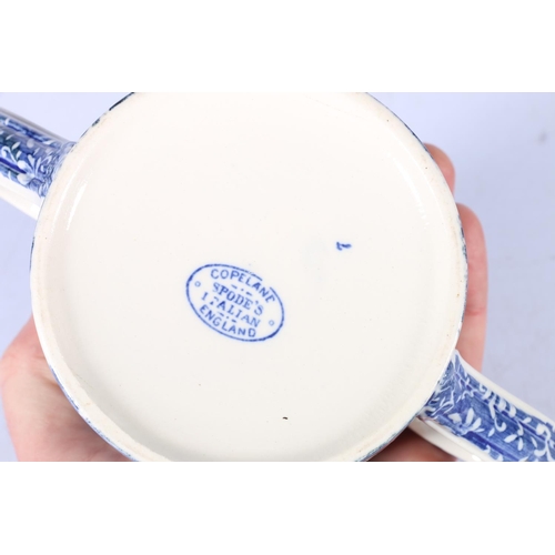 138 - Copeland Spode Italian pattern loving cup, with Auld Lang Syne to the rim, 9.5cm tall.