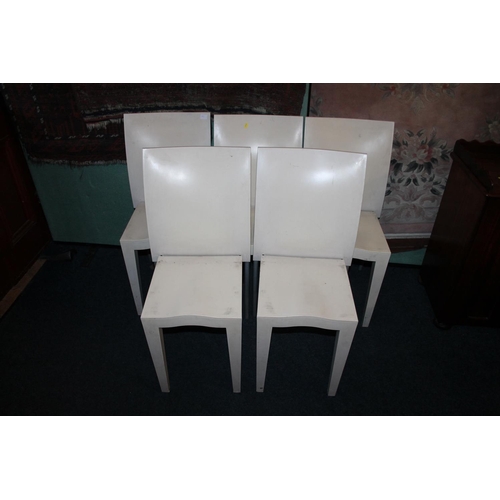 825 - Set of five Italian Miss Global by Starck for Kartell dining chairs.