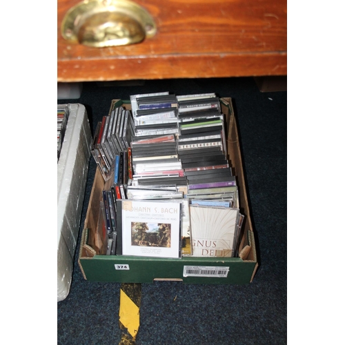 374 - Box containing mainly classical CDs.