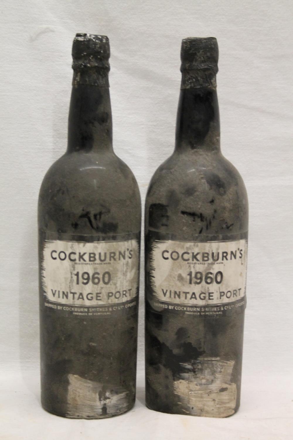 Two bottles of COCKBURN'S 1960 vintage port, (2).
