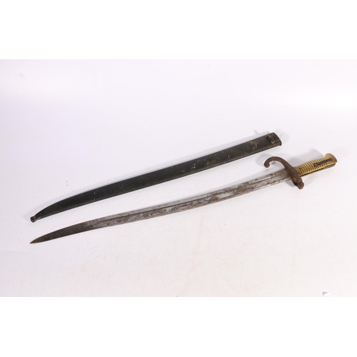 French 1866 pattern sword with spine marked for St Etienne 1871