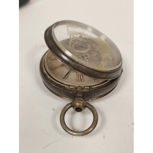 6 - Silver lever watch by Dixon, Maryport, with gold chapters, 1885 and a Swiss rolled gold watch for Na... 