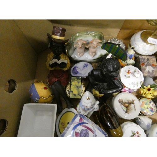 160 - Large collection of trinket boxes.