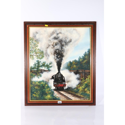 564 - IAN J MACPHERSON of Rosyth Dunfermline, Summer Steam, oil on board, signed, label verso, 60cm x 50cm... 