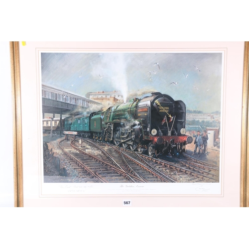 567 - After TERENCE CUNEO (1907-1996), The Golden Arrow, print, pencil signed limited edition number 627 o... 