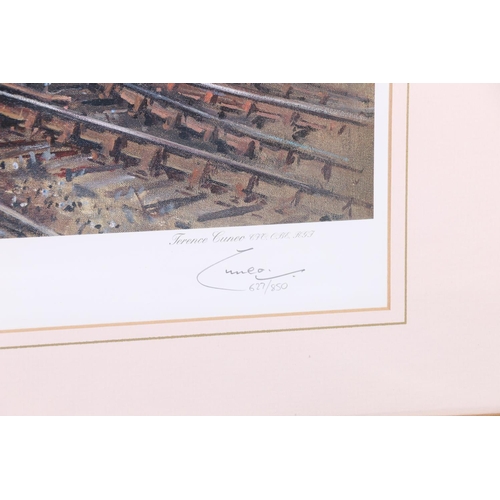 567 - After TERENCE CUNEO (1907-1996), The Golden Arrow, print, pencil signed limited edition number 627 o... 