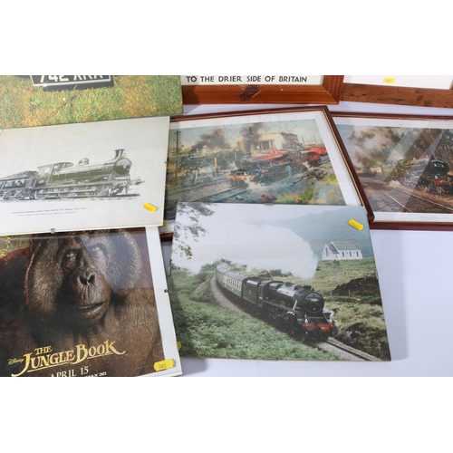 583 - Eight prints including East Coast Joys LNER, VW, Forth Rail Bridge etc., (8).