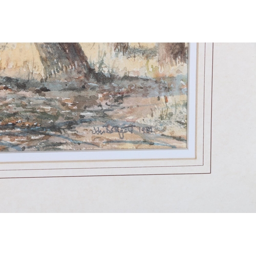 588 - JOHN BATHGATE, Garlton Woods, watercolour, signed, 24cm x 34cm.