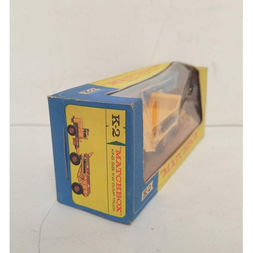 34 - Four vintage 1960s boxed Matchbox Kingsize model vehicles to include a Hatra Tractor Shovel K-3, Com... 