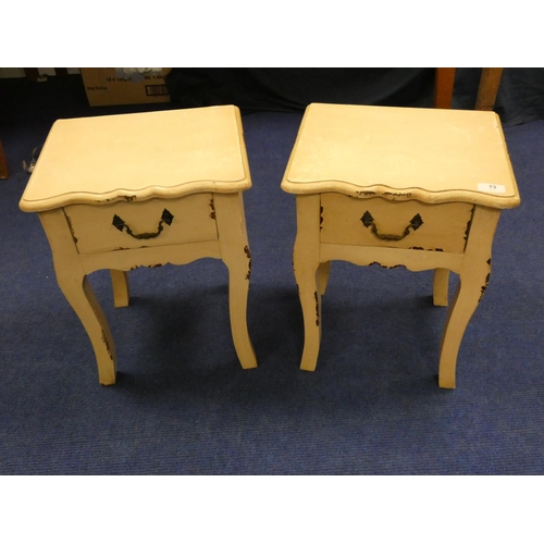 13 - Small pair of bedside tables.