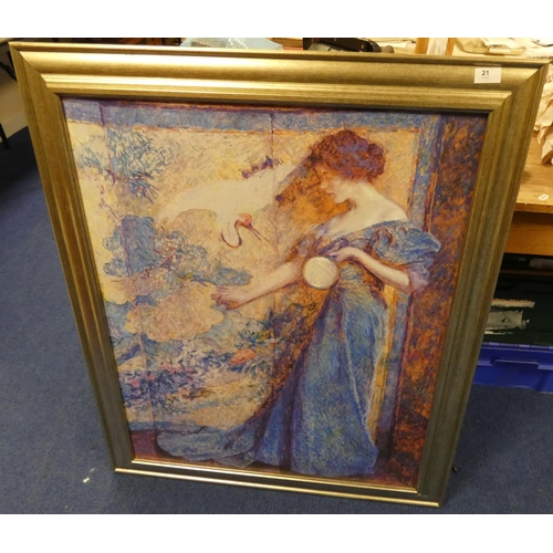 21 - Large canvas print of a lady.