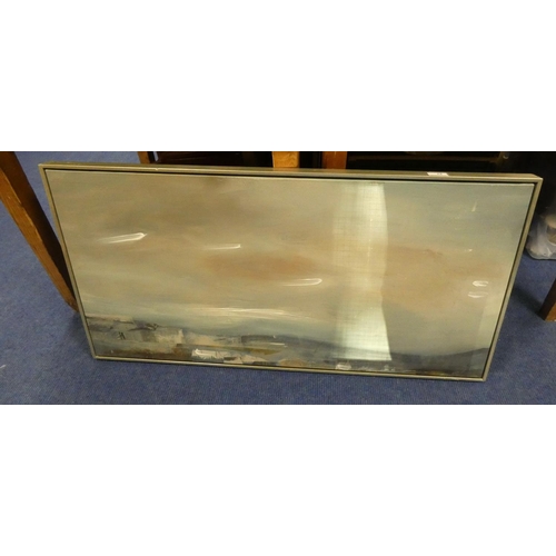 24 - Large oil on canvas, monogramed.