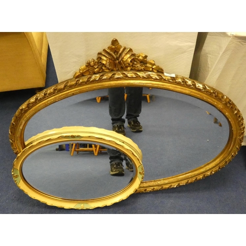 28 - Two gilt frame wall mirrors.