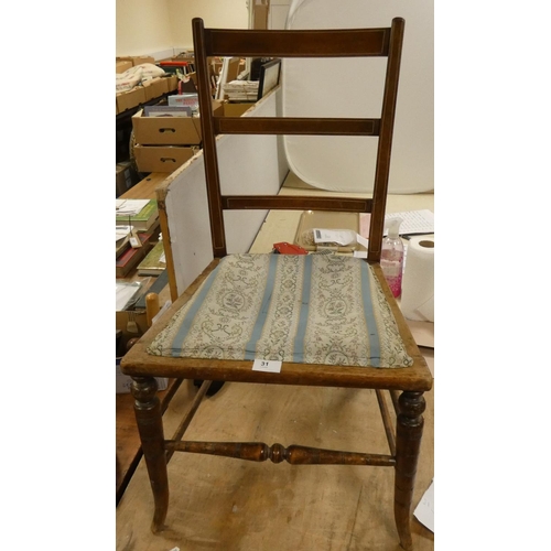 31 - Small Edwardian bedroom chair.