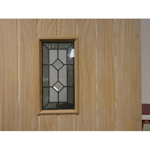 38 - Two external oak doors for cottage (new and unused).