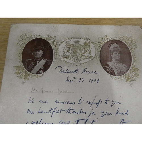 42 - Vintage album and facsimile letter from Dalkeith House.