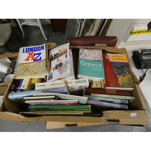 58 - Two large boxes of travel guides.