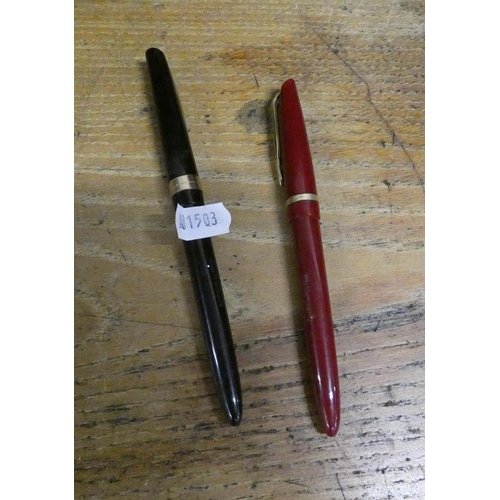 59 - Two 14ct gold nib Waterman pens.