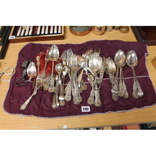 296 - Silver-plated flatware.