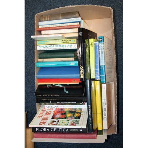 182 - Box containing books to include Thimbles, Memoirs of a Highland Lady, Historic Houses of Edinburgh, ... 