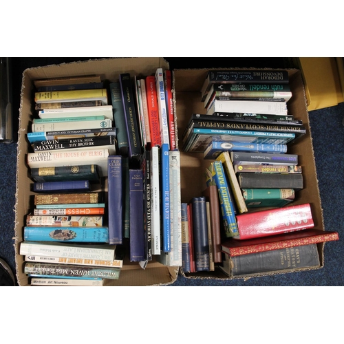 184 - Two boxes containing books to include Greys Anatomy, Edinburgh interest, and others.