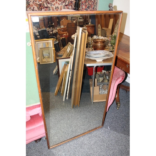 709 - Mahogany framed wall mirror.