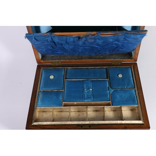 6 - Tunbridge ware sewing box, 25cm wide.