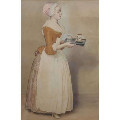 157 - Friedrich August Schlegel (German 1828 - 1895)A copy of Jean-Étienne Liotard 's 'The Chocolate Girl'... 