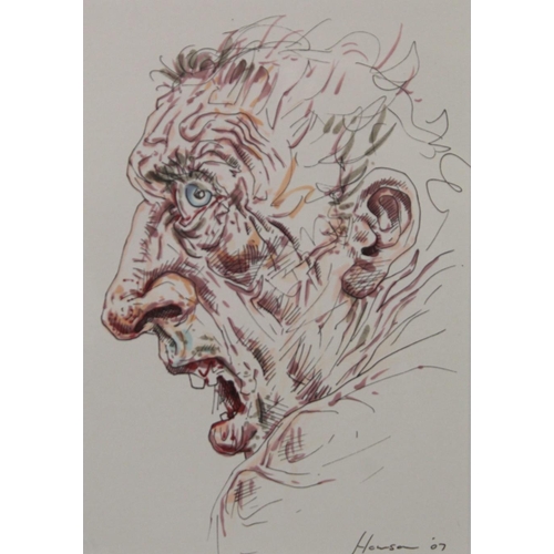 225 - Peter Howson (Scottish B.1958).Gas meter.Pen, ink and watercolour.20cm x 14.5cm.Signed. Dated (20)07... 