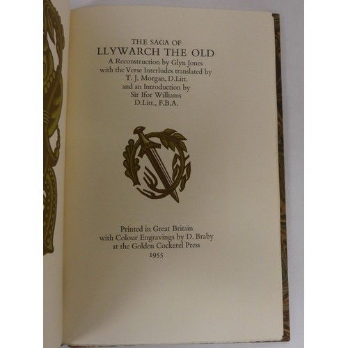 133 - GOLDEN COCKEREL PRESS.  Jones Glyn.  The Saga of Llywarch the Old ... with the Verse Interludes tran... 