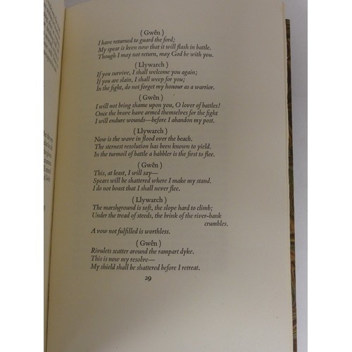 133 - GOLDEN COCKEREL PRESS.  Jones Glyn.  The Saga of Llywarch the Old ... with the Verse Interludes tran... 