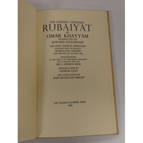 102 - GOLDEN COCKEREL PRESS.  Fitzgerald Edward (Trans).  Rubaiyat of Omar Khayyam. Ltd. ed. 203/300. Line... 