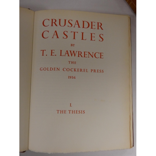 106 - GOLDEN COCKEREL PRESS.  Lawrence T. E.  Crusader Castles. Ltd. ed. 821/1000. 2 vols. Titles in red. ... 