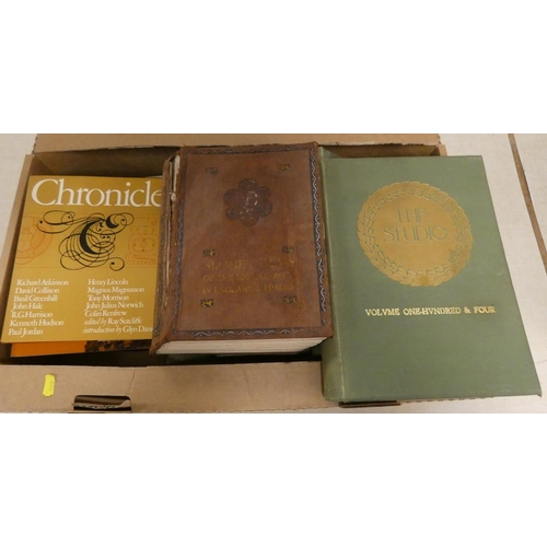 23 - The Studio.  5 bound vols. of this periodical. Illus. Orig. green cloth gilt. 1930's; also... 