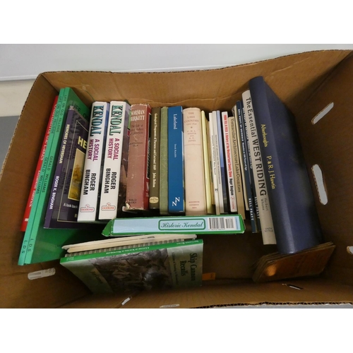 33 - Cumbria & Northern.  A carton of various books & softback publications incl. Kendal int... 