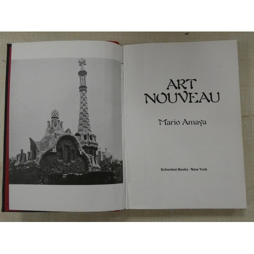 54 - AMAYA MARIO.  Art Nouveau. Illus. Red & black morocco bdg. with Art Nouveau motif to upper brd. ... 