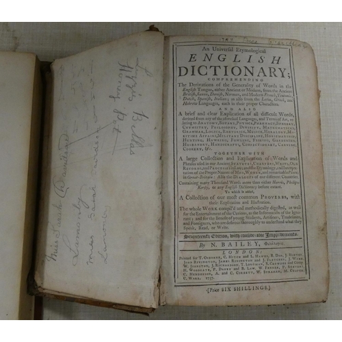 56 - LOCKE JOHN.  An Essay Concerning Human Understanding. 2 vols. Eng. port. frontis. Calf, te... 