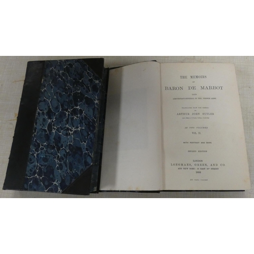 59 - BUTLER ARTHUR J. (Trans).  The Memoirs of Baron De Marbot, Late Lieutenant General in the ... 