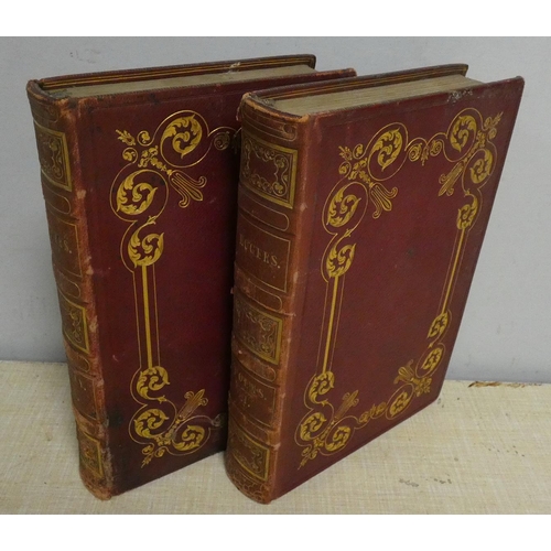 61 - ROGERS SAMUEL.  Poems (including Italy). 2 vols. Eng. vignettes. Red morocco gilt, a littl... 