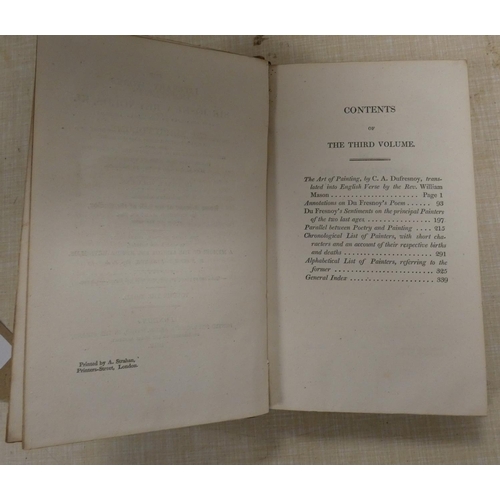 67 - REYNOLDS SIR JOSHUA.  The Literary Works. 3 vols. Eng. port. frontis & plates. Calf, g... 