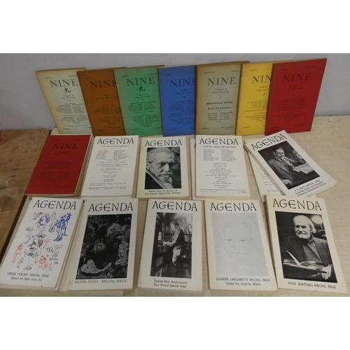 7 - RUSSELL PETER (Ed).  Nine, A Magazine of Poetry & Criticism. Complete run of Nos. 1 to 11 of thi... 