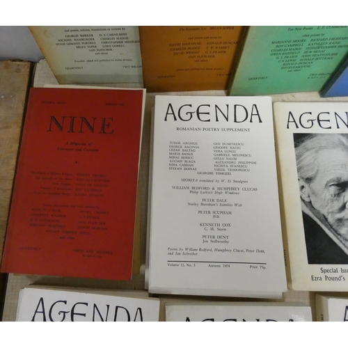 7 - RUSSELL PETER (Ed).  Nine, A Magazine of Poetry & Criticism. Complete run of Nos. 1 to 11 of thi... 