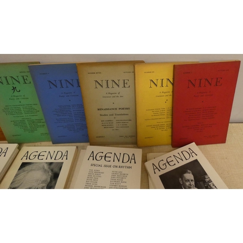 7 - RUSSELL PETER (Ed).  Nine, A Magazine of Poetry & Criticism. Complete run of Nos. 1 to 11 of thi... 