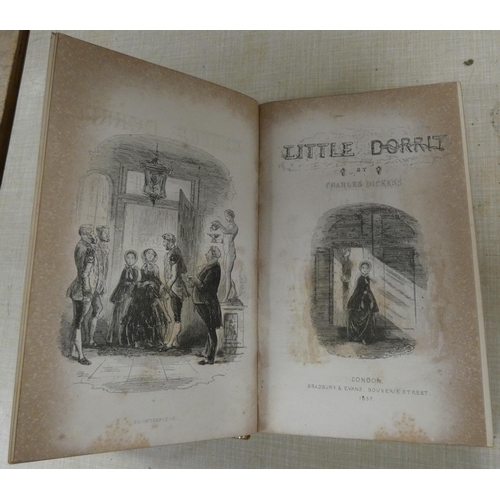 72 - DICKENS CHARLES.  Little Dorrit. Eng. frontis, title & plates. Much internal browning, particula... 